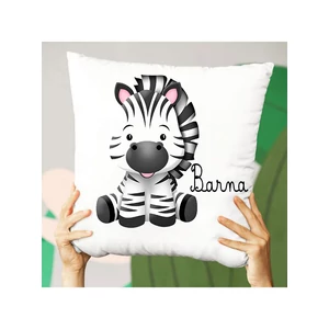 Egyedi  Párna Zebrával és saját névvel