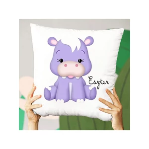 Egyedi állatos Párna vizilóval és saját névvel