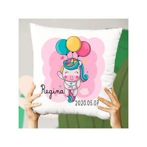 Egyedi Unikornisos Párna saját névvel és dátumal